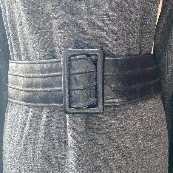 Christian Dior VINTAGE Black Leather Belt XS - Picture 1 of 4